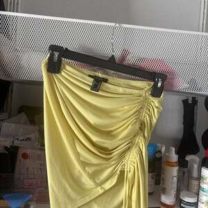 Forever 21 Yellow Ruched Mini Skirt